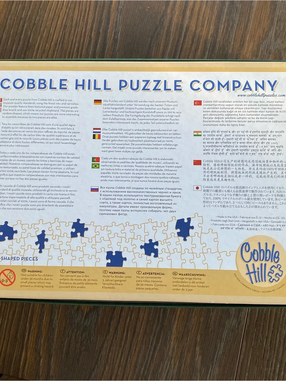 Cobble Hill 1000 Ct Library Cat Puzzle with Poster